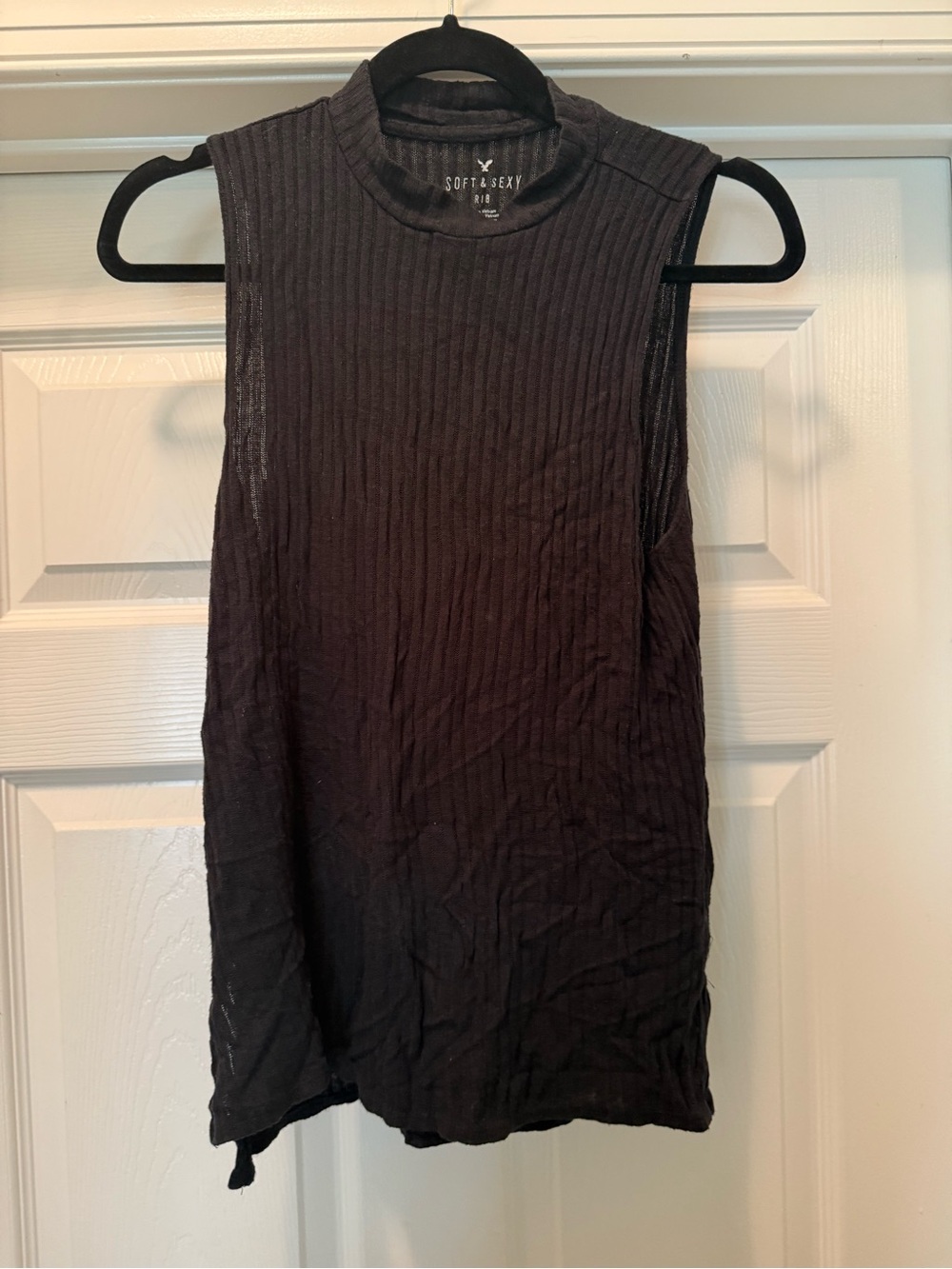 American Eagle 'Soft & Sexy' Black Ribbed Cardigan